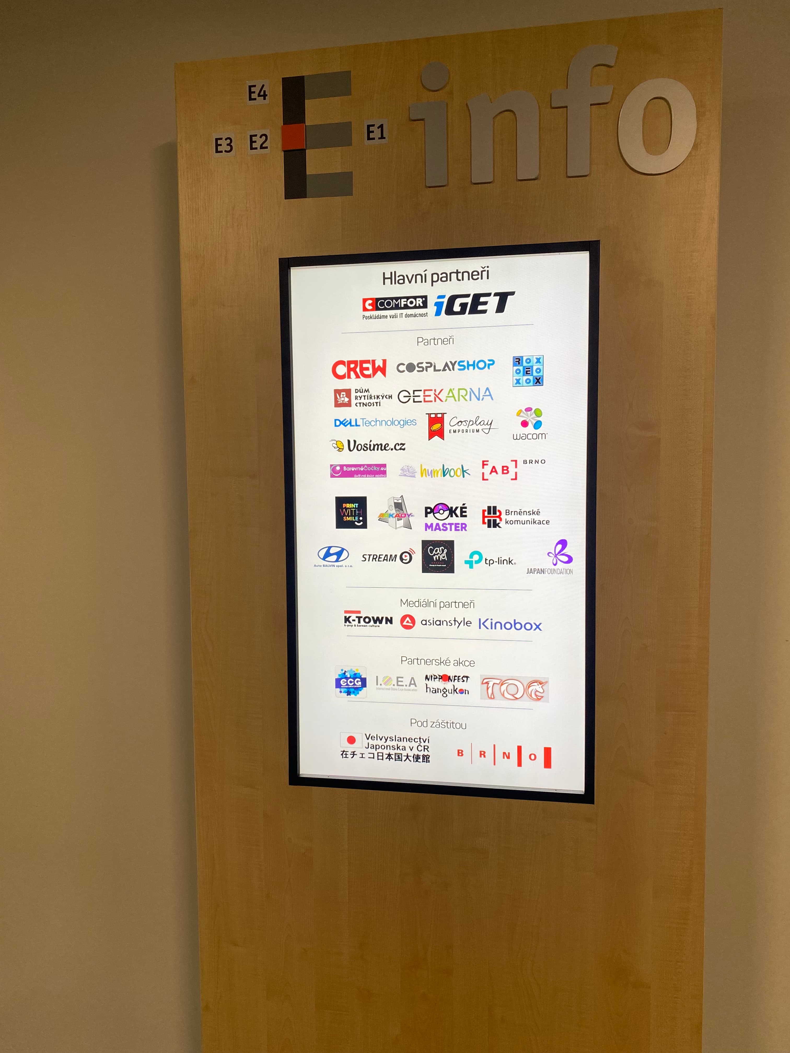 Přehled partnerů na eventové ploše