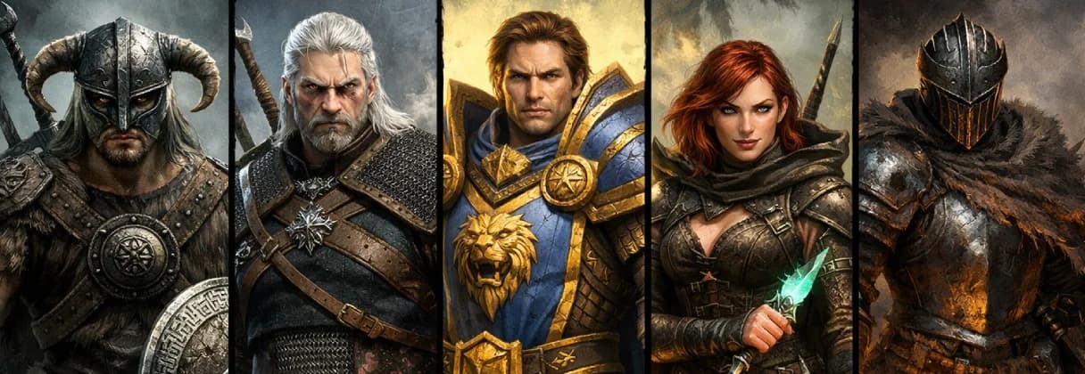 Náhledový obrázek kvízu Postavy fantasy RPG her