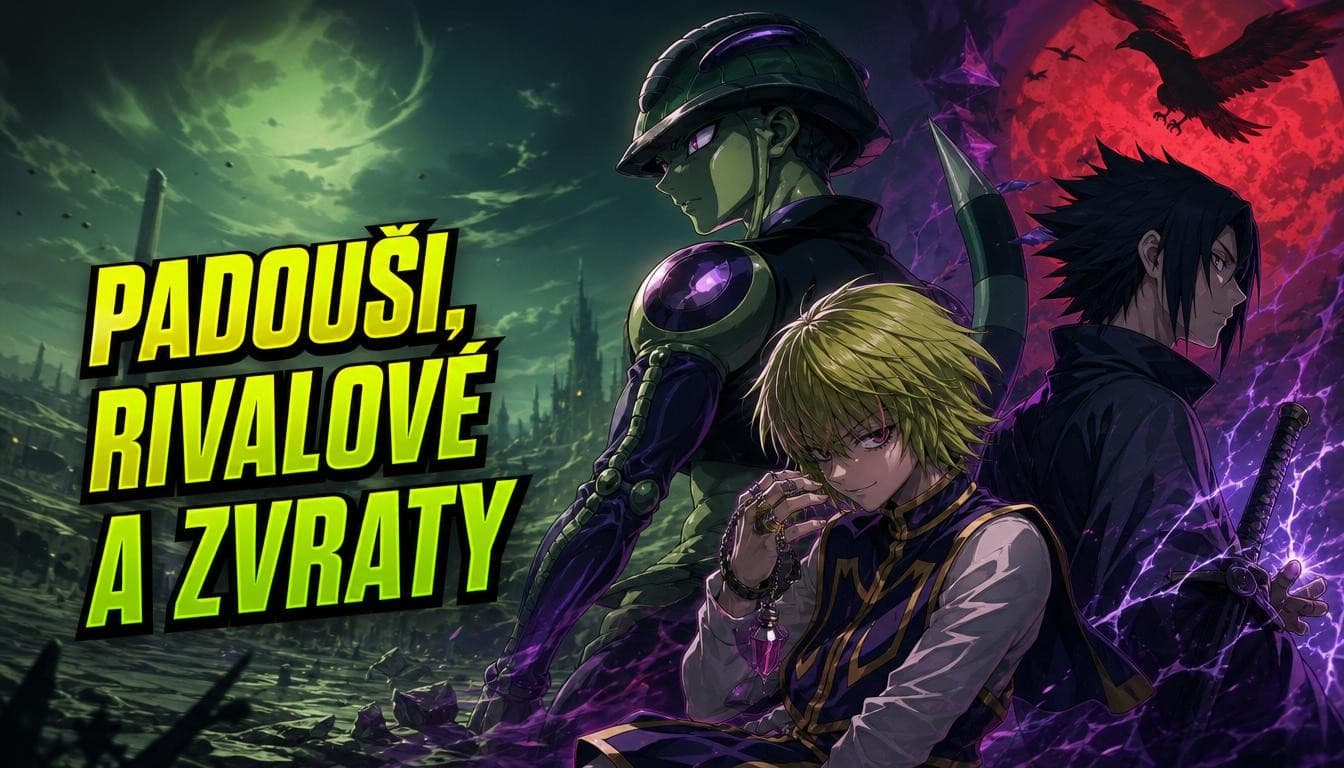 Náhledový obrázek kvízu Padouši, rivalové a zvraty v anime