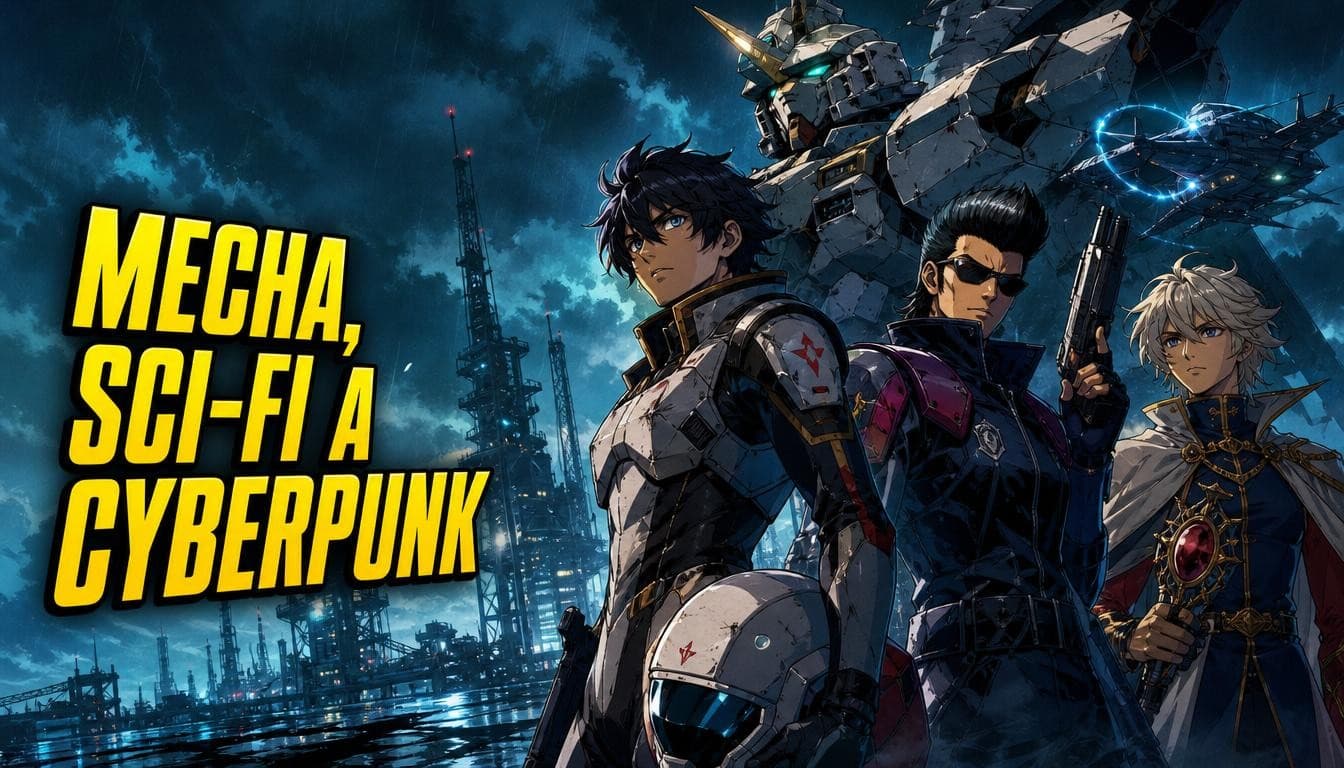 Náhledový obrázek kvízu Mecha, sci-fi a cyberpunk podle scén