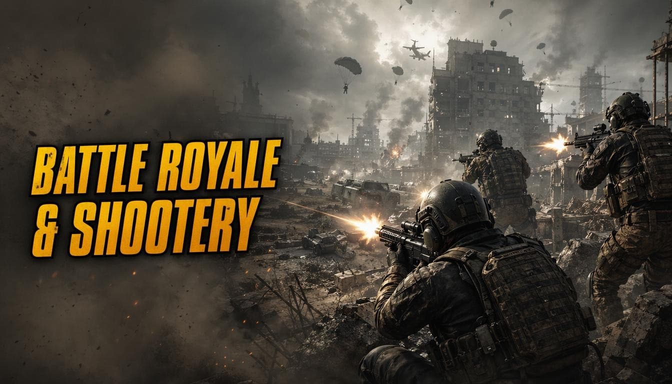 Náhledový obrázek kvízu Battle Royale & online shootery