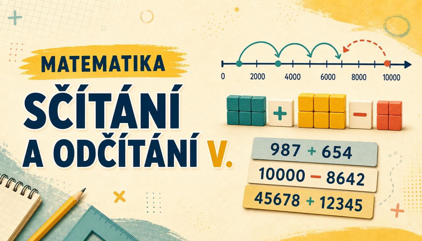 Náhledový obrázek kvízu Matematika: Sčítání a odčítání V