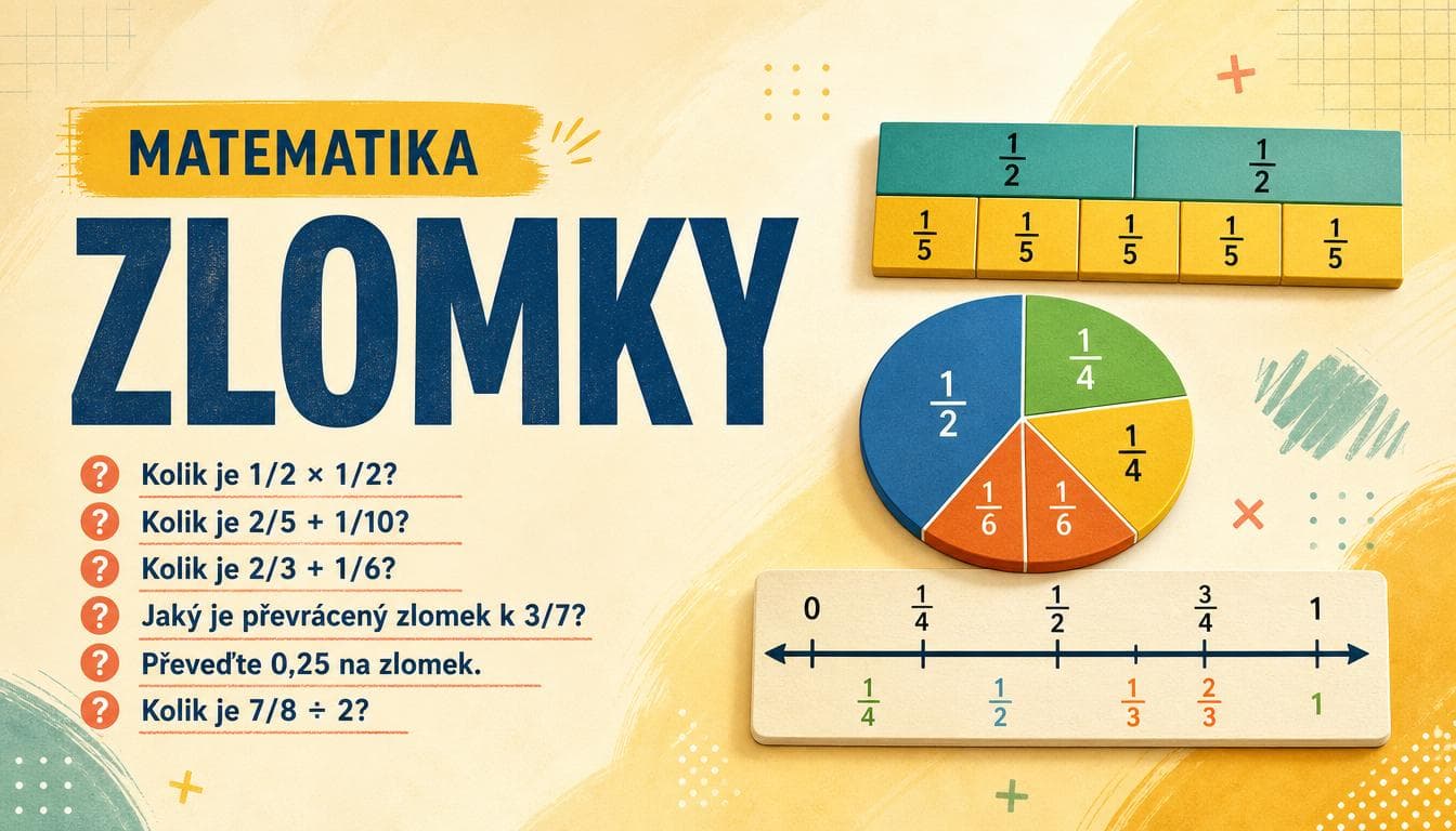 Náhledový obrázek kvízu Matematika: Zlomky I