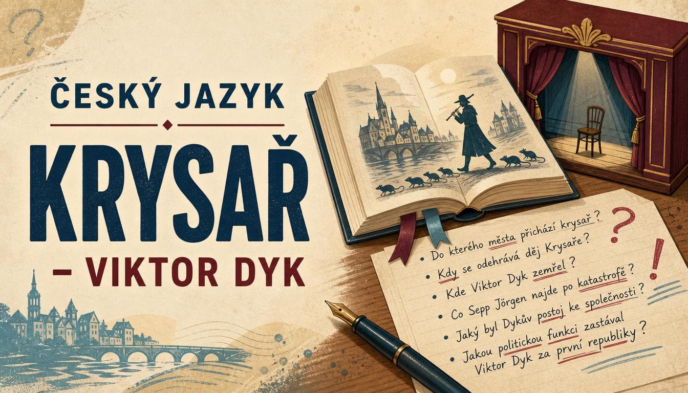 Náhledový obrázek kvízu Český jazyk: Krysař - Viktor Dyk