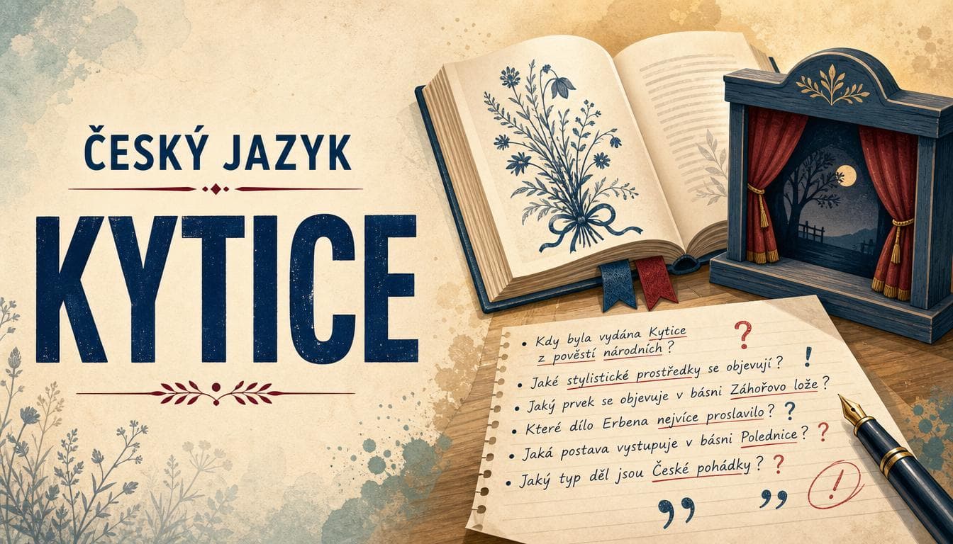 Náhledový obrázek kvízu Český jazyk: Kytice, Karel Jaromír Erben