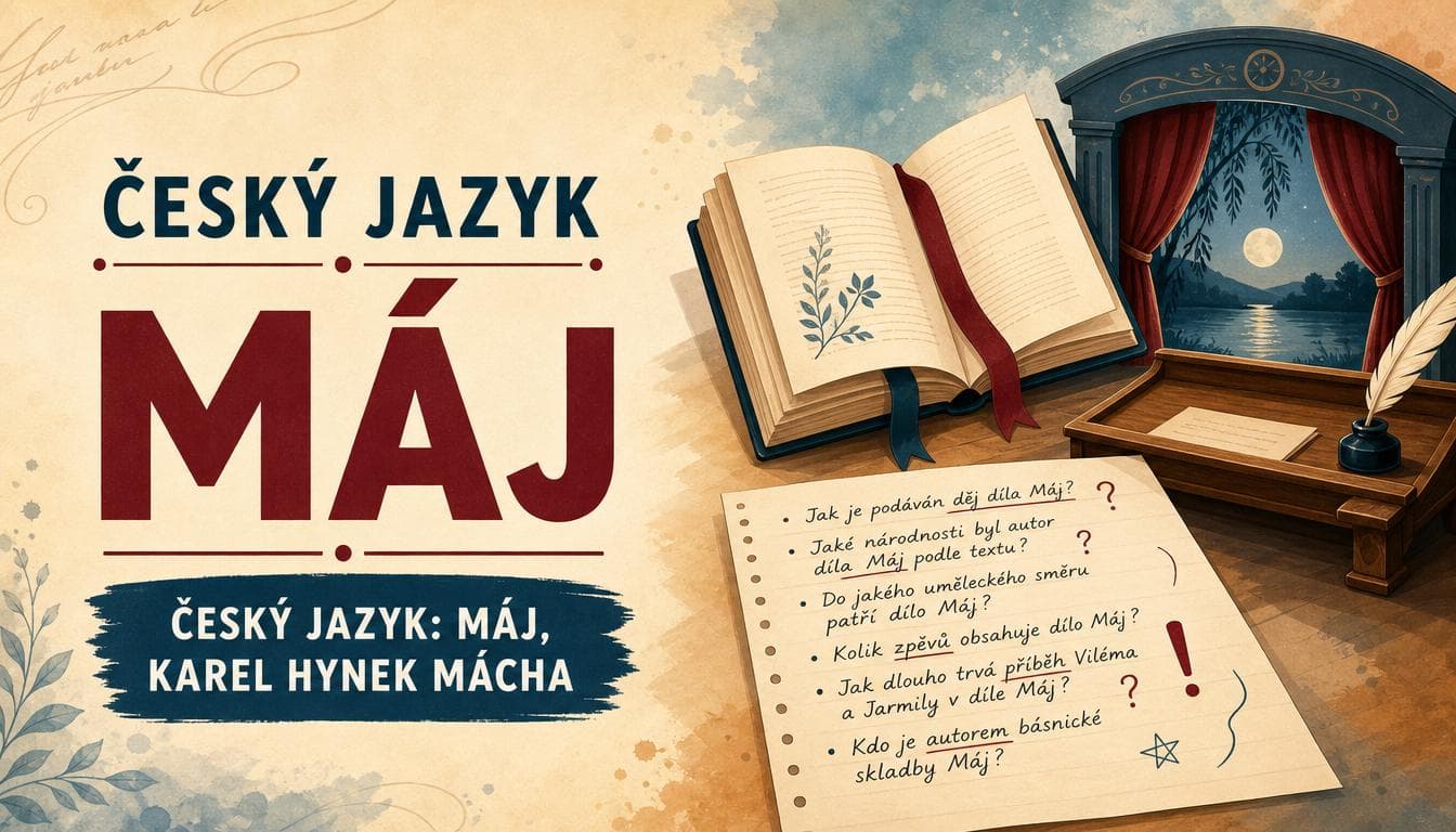 Náhledový obrázek kvízu Český jazyk: Máj, Karel Hynek Mácha