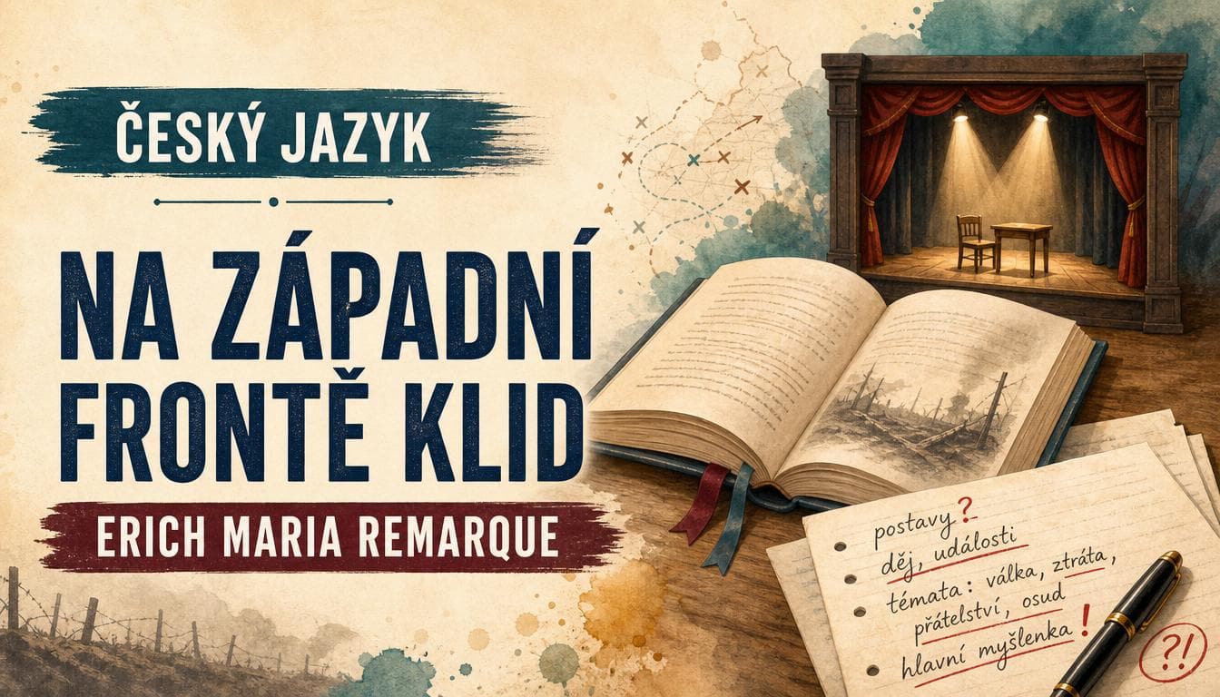 Náhledový obrázek kvízu Český jazyk: Na západní frontě klid, Erich Maria Remarque