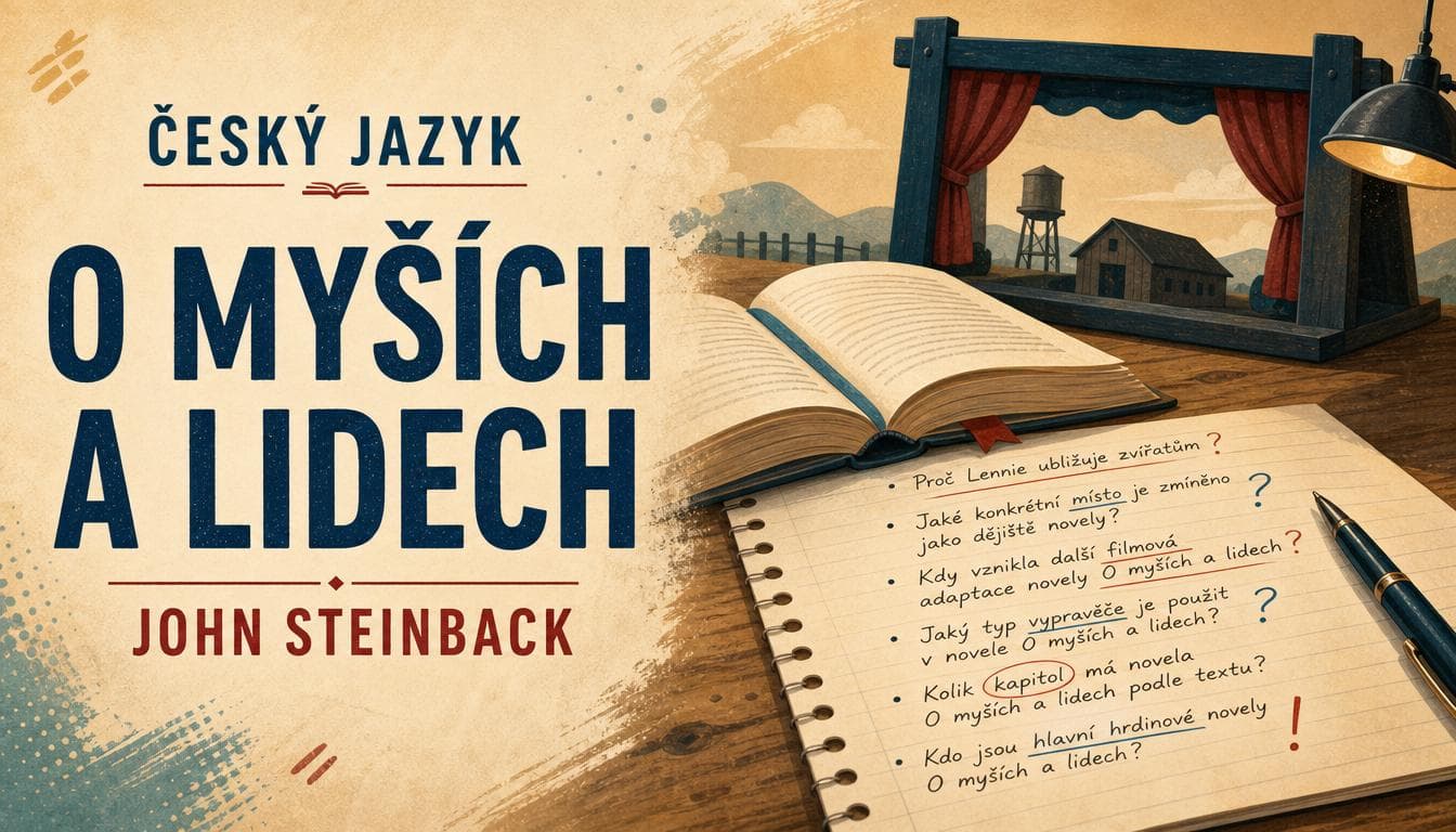 Náhledový obrázek kvízu Český jazyk: O myších a lidech, John Steinback