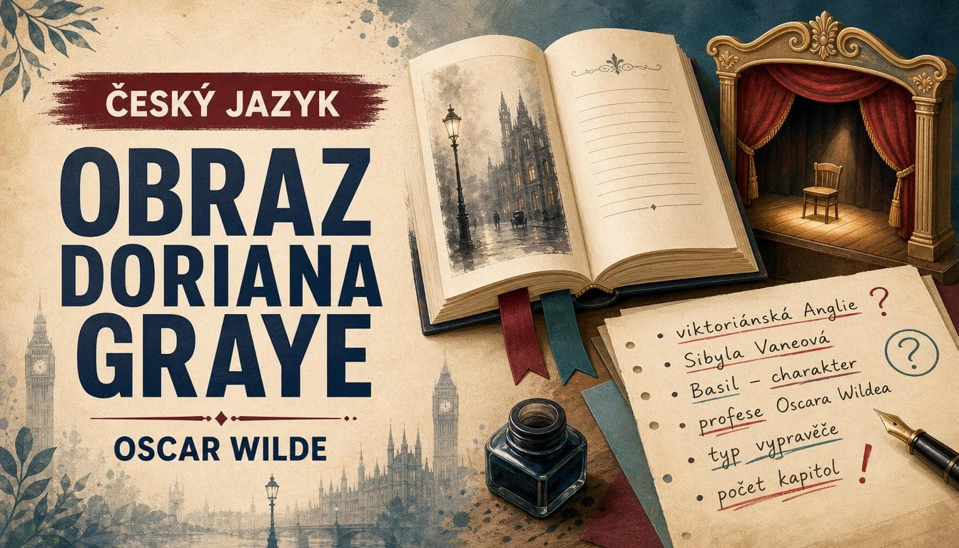 Náhledový obrázek kvízu Český jazyk: Obraz Doriana Graye, Oscar Wilde