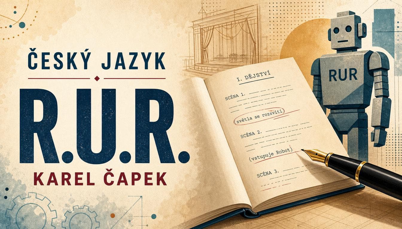 Náhledový obrázek kvízu Český jazyk: R.U.R., Karel Čapek