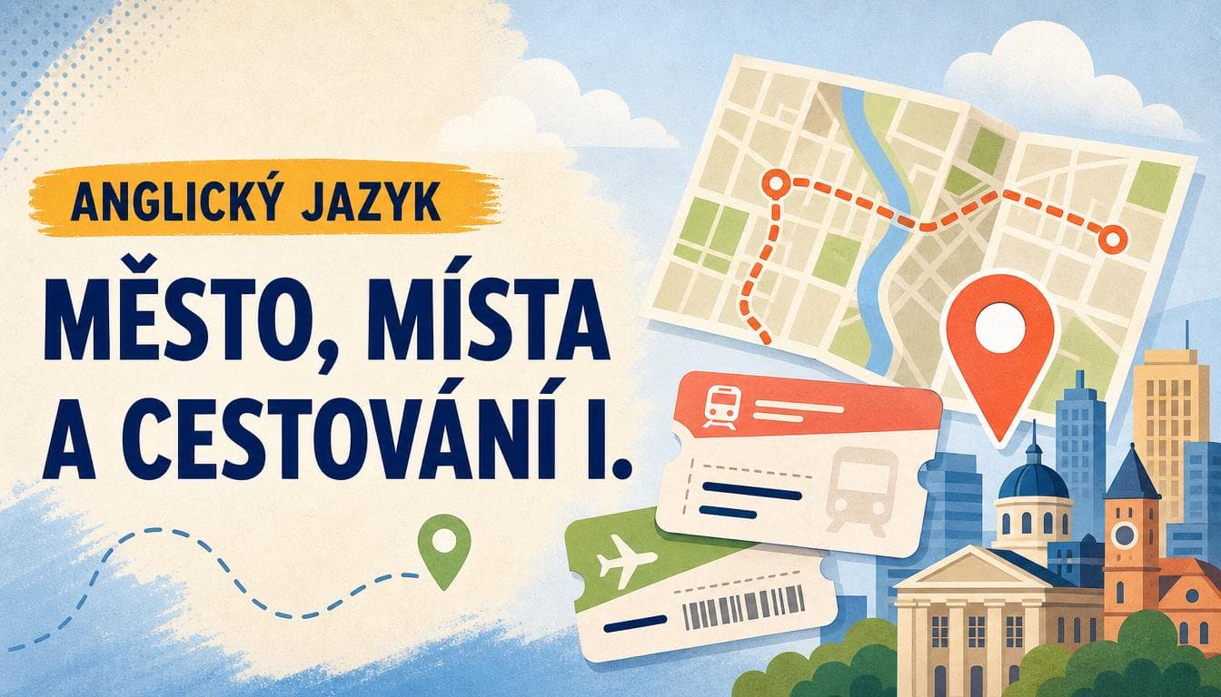 Náhledový obrázek kvízu Anglický jazyk: Město, místa a cestování I