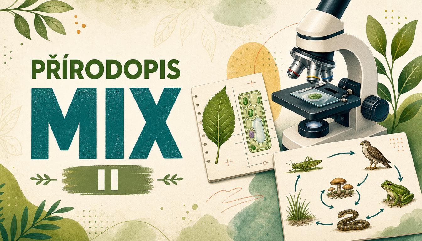 Náhledový obrázek kvízu Přírodopis: Mix II